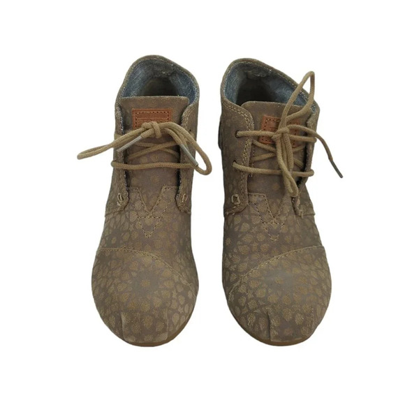 Toms Lace Up Wedge Booties - Picture 2 of 5